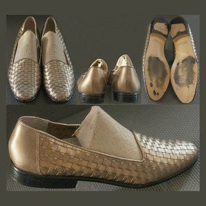 Trotters Gold Leather Flats Women's US Size 9 S